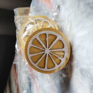 Set of wooden lemons